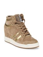 Ash Prince Leather Wedge Sneakers