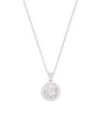 Arthur Marder Diamond Baguette & Round Pendant Necklace