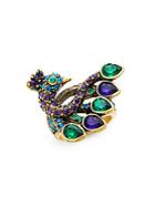 Heidi Daus Fabulous Feather Peacock Cocktail Ring