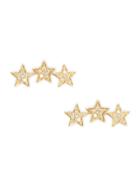Saks Fifth Avenue 14k Yellow Gold & Diamond Tri-star Earrings