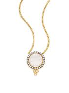 Freida Rothman Metropolitan Round Mother-of-pearl Pendant Necklace