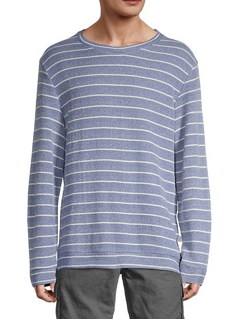 Onia Striped Cotton-blend T-shirt