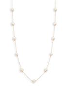 Masako 14k Yellow Gold 6-7mm Freshwater Pearl Station Necklace