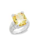 Judith Ripka Canary Crystal & Sapphire Ring