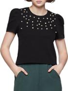 Bcbgeneration Pearlescent Puff-sleeve Sweater