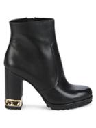 Karl Lagerfeld Paris Lalana Leather Heeled Boots