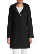 Cole Haan Signature Textured Wool-blend Hooded Coat