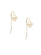 Saks Fifth Avenue 14k Yellow Gold Pyramid Wire Earrings