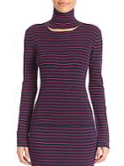 Peserico Cutout Striped Turtleneck Sweater