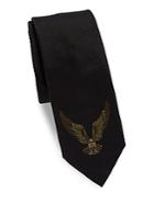 Valentino Bird Silk Skinny Tie