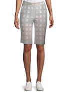 Akris Checkered Cotton Shorts