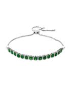 Effy 14k White Gold Diamond & Emerald Bracelet