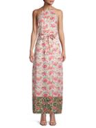 Alexia Admor Floral-print Halterneck Midi Dress