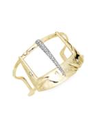 Alexis Bittar Goldtone & Crystal Embellished Cuff Bracelet