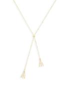 Saks Fifth Avenue 14k Gold Beaded Tassel Pendant Necklace