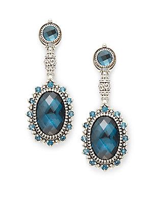 Konstantino Thalassa London Blue Topax & Sterling Silver Drop Earrings