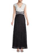 Tadashi Shoji Sleeveless Lace A-line Gown