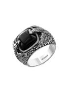 Effy Sterling Silver & Onyx Double Eagle Ring