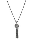 Carol Dauplaise Tasseled Pendant Chain Necklace