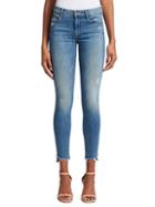Mother Looker Mid-rise Frayed Step Hem Ankle Jeans