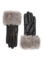 Ugg Australia Dyed Shearling Trimmed Leather Gloves