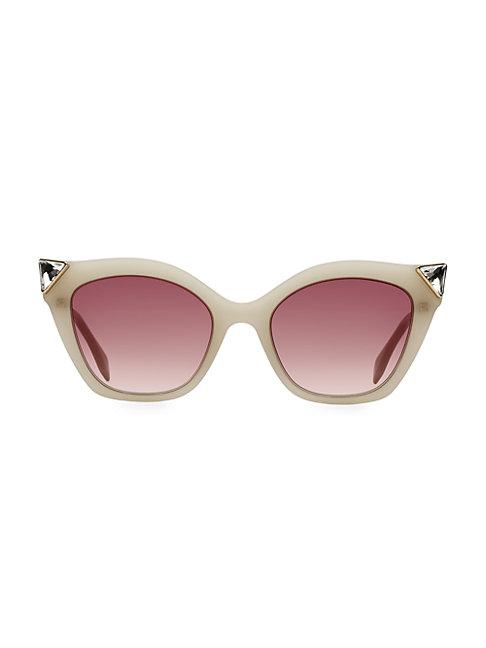 Fendi 53mm Jeweled Cat Eye Sunglasses