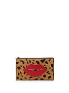 Charlotte Olympia Pouty Leather Clutch