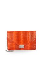 Loeffler Randall Stamped Leather Convertible Clutch