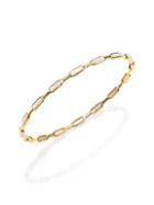 Ippolita Rock Candy Mother-of-pearl & 18k Yellow Gold Sixteen-stone Station Bangle Bracelet