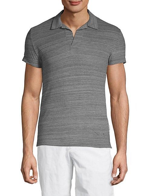 Orlebar Brown Short-sleeve Heathered Cotton Polo