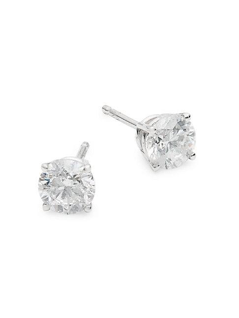 Diana M Jewels 14k White Gold & 1 Tcw Diamond Stud Earrings