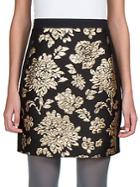 Moschino Floral Brocade-front Skirt