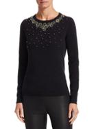 Saks Fifth Avenue Collection Embellished Cashmere Sweater