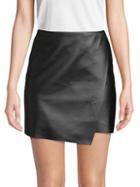Renvy Faux Leather Wrap Skirt