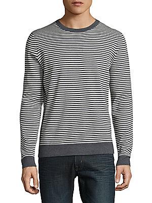 Saks Fifth Avenue Striped Crewneck Sweater