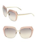 Linda Farrow 62mm Pastel Butterfly Sunglasses
