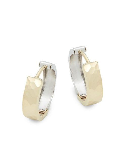 Saks Fifth Avenue 14k Two-tone Gold Huggie Hoop Earrings
