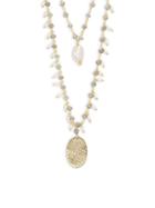Alanna Bess Labradorite & Freshwater Pearl Layered Necklace