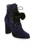Jimmy Choo Elba Suede And Rabbit Fur Boots