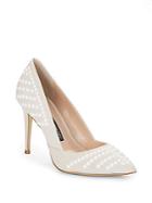 French Connection Elmyra Studded Leather Point-toe Pumps