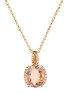 Effy 14k Rose Gold Necklace With Morganite And Diamond Pendant