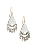 Alexis Bittar Two-tone & Crystal Cry Lace Chandelier Earrings