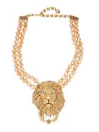 Heidi Daus Goldtone & Crystal Rhinestone Lion Door-knocker Necklace