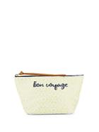 Deux Lux Madera Printed & Embroidered Zipped Pouch