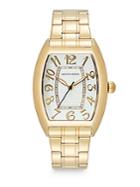 Saks Fifth Avenue Stainless Steel Oval Dial Watch/gold White