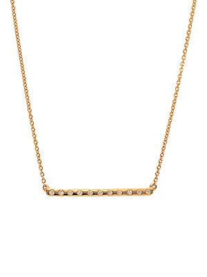 Nephora Diamond Gold Bar Necklace