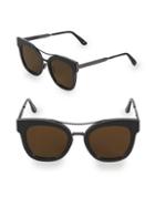 Bottega Veneta 50mm Etched Square Sunglasses