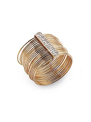 Kacey K Fine Jewelry Diamond & 14k Gold Wire Ring