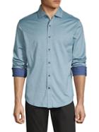 Bugatchi Long-sleeve Cotton-blend Shirt