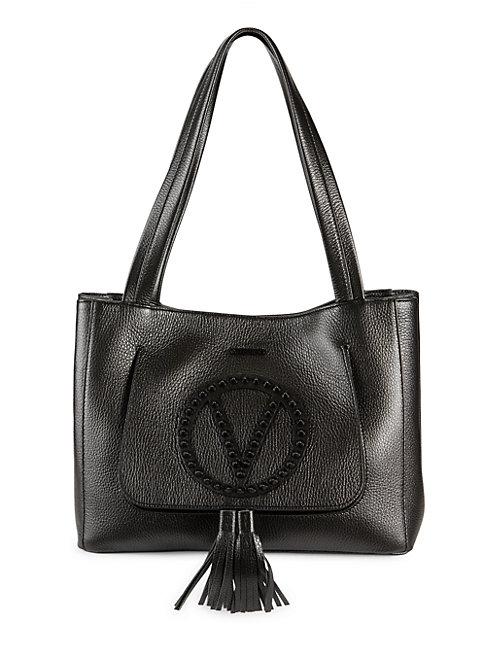 Valentino By Mario Valentino Estelle Studded Pebbled-leather Tote